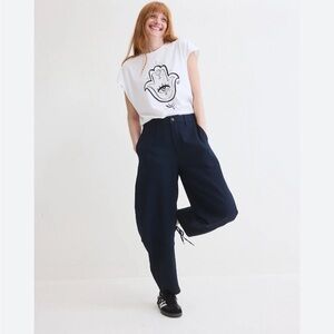 NWT Ruti The Wide-ish Pants Size 3 US L Color Navy